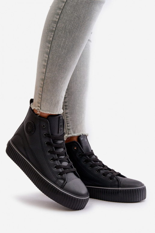 Feminin sich Zuarm laufen lässige Schuhe aus Öko-Leder Big Star OO274790 schZuarze Farbe Feminin sich Zuarm laufen lässige Schuhe aus Öko-Leder Big Star OO274790 schZuarze Farbe