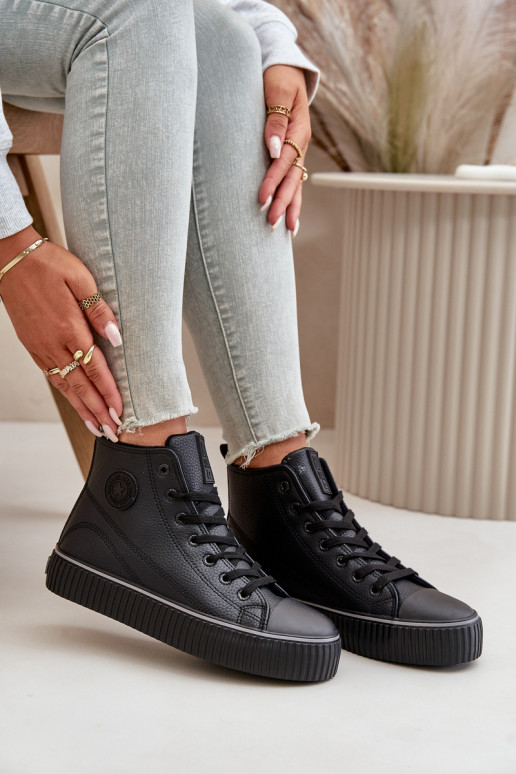 Feminin sich Zuarm laufen lässige Schuhe aus Öko-Leder Big Star OO274790 schZuarze Farbe Feminin sich Zuarm laufen lässige Schuhe aus Öko-Leder Big Star OO274790 schZuarze Farbe