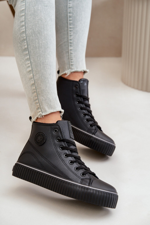 Feminin sich Zuarm laufen lässige Schuhe aus Öko-Leder Big Star OO274790 schZuarze Farbe Feminin sich Zuarm laufen lässige Schuhe aus Öko-Leder Big Star OO274790 schZuarze Farbe