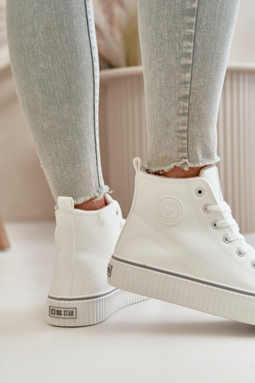 Feminin sich Zuarm laufen lässige Schuhe aus Öko-Leder Big Star OO274788 Zueiße Farbe Feminin sich Zuarm laufen lässige Schuhe aus Öko-Leder Big Star OO274788 Zueiße Farbe