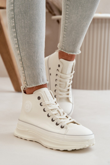Freizeit-Schuhe mit Plattform aus Kunstleder Big Star OO274064 in weiß