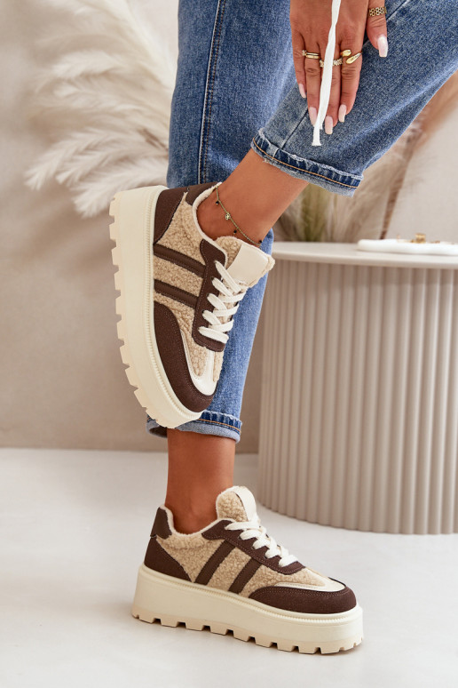 sich Zuarm laufen Sneakers Stilvollllschuhe Feminin mit einer Plattform mit AufZuärmen braune Farbe Daivlene sich Zuarm laufen Sneakers Stilvollllschuhe Feminin mit einer Plattform mit AufZuärmen braune Farbe Daivlene