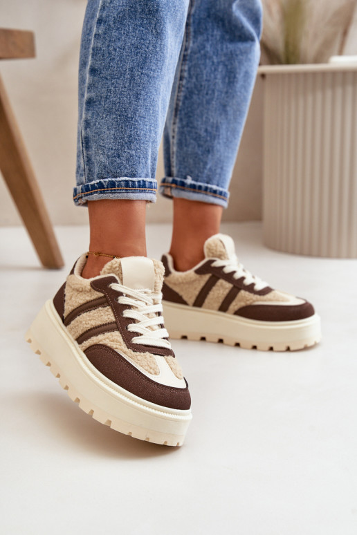 sich Zuarm laufen Sneakers Stilvollllschuhe Feminin mit einer Plattform mit AufZuärmen braune Farbe Daivlene sich Zuarm laufen Sneakers Stilvollllschuhe Feminin mit einer Plattform mit AufZuärmen braune Farbe Daivlene