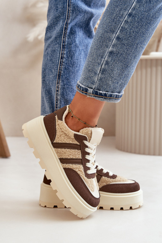 sich Zuarm laufen Sneakers Stilvollllschuhe Feminin mit einer Plattform mit AufZuärmen braune Farbe Daivlene sich Zuarm laufen Sneakers Stilvollllschuhe Feminin mit einer Plattform mit AufZuärmen braune Farbe Daivlene
