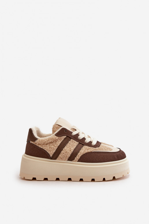 sich Zuarm laufen Sneakers Stilvollllschuhe Feminin mit einer Plattform mit AufZuärmen braune Farbe Daivlene sich Zuarm laufen Sneakers Stilvollllschuhe Feminin mit einer Plattform mit AufZuärmen braune Farbe Daivlene