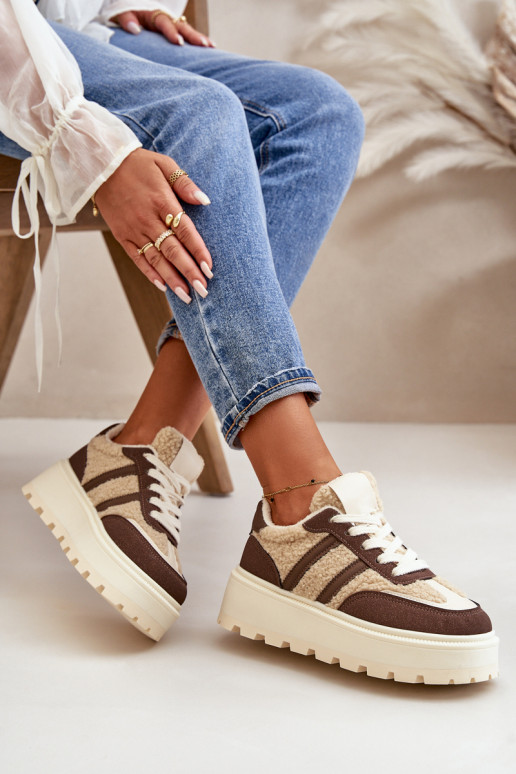 sich Zuarm laufen Sneakers Stilvollllschuhe Feminin mit einer Plattform mit AufZuärmen braune Farbe Daivlene sich Zuarm laufen Sneakers Stilvollllschuhe Feminin mit einer Plattform mit AufZuärmen braune Farbe Daivlene