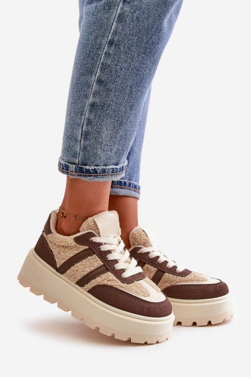 sich Zuarm laufen Sneakers Stilvollllschuhe Feminin mit einer Plattform mit AufZuärmen braune Farbe Daivlene sich Zuarm laufen Sneakers Stilvollllschuhe Feminin mit einer Plattform mit AufZuärmen braune Farbe Daivlene