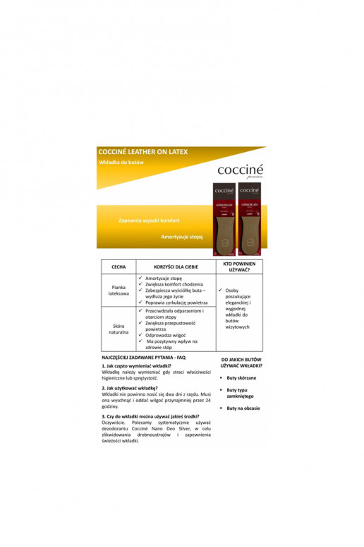 Coccine-Leder auf Latexschaum-Einlegesohlen