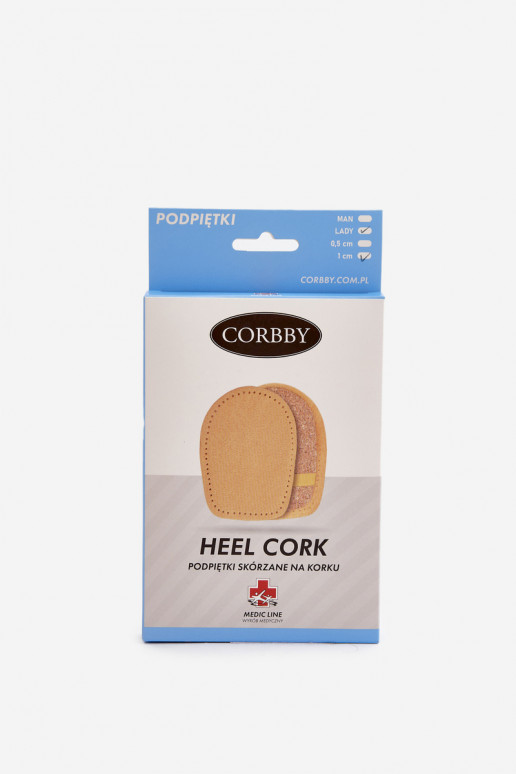 CORBBY Fersenpolster aus Leder und Kork CORBBY Fersenpolster aus Leder und Kork