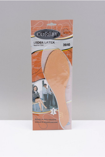 Corbby LEDER LATEX Ledereinlegesohlen mit Aktivkohle