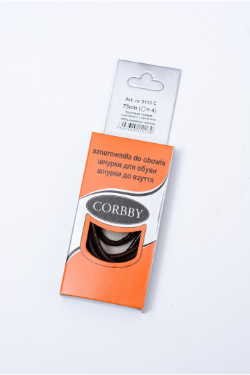 Corbby Brown gewachste dünne Schnürsenkel 2