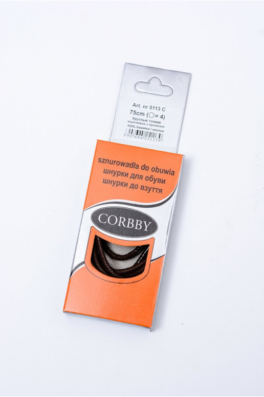 Corbby Brown gewachste dünne Schnürsenkel