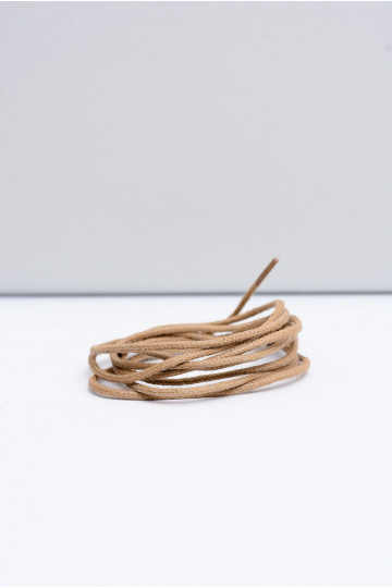 Corbby Beige Gewachste schmale Schnürsenkel