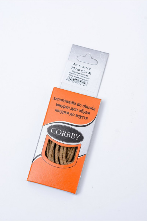 Corbby Beige Gewachste schmale Schnürsenkel Corbby Beige Gewachste schmale Schnürsenkel