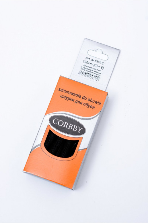 Corbby Black gewachste dicke Schnürsenkel Corbby Black gewachste dicke Schnürsenkel