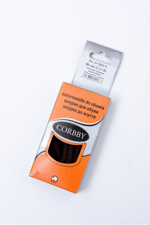Corbby Brown Runde Schnürsenkel