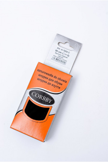 Corbby schwarze runde Schnürsenkel 2