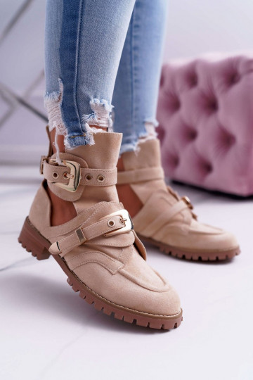 Lu Boo Beige Rock Girl Wildlederstiefel