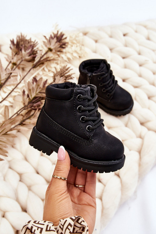 Gewärmte schwarze Kinderstiefel Boots Dexter Gewärmte schwarze Kinderstiefel Boots Dexter