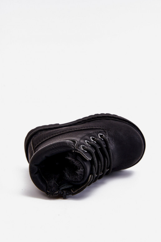 Gewärmte schwarze Kinderstiefel Boots Dexter