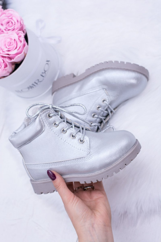 Warme silberne Kinderstiefel Dexter Warme silberne Kinderstiefel Dexter