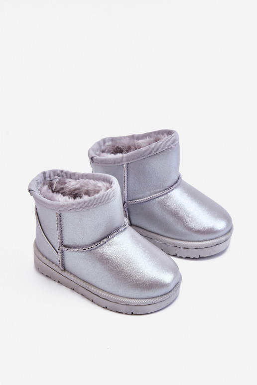 Warme Kinder-Schneestiefel in der Farbe Silber von Scooby Warme Kinder-Schneestiefel in der Farbe Silber von Scooby