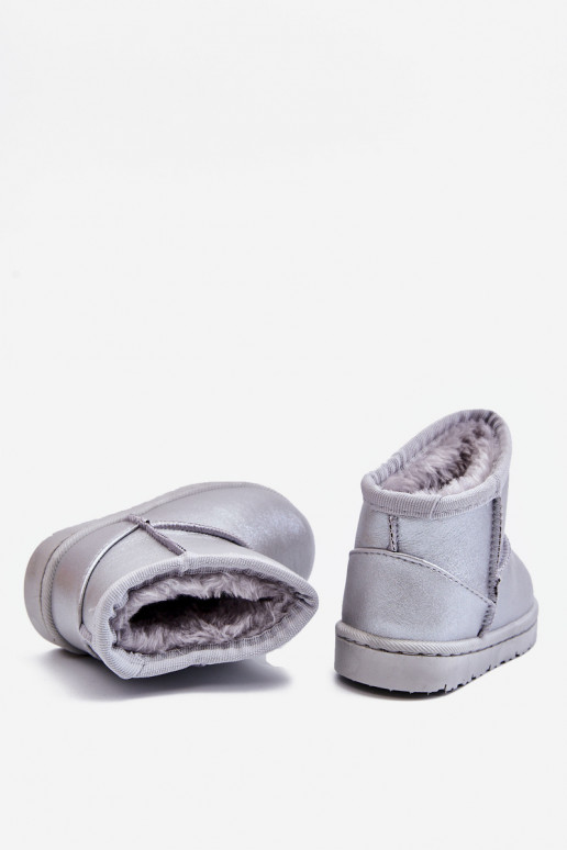 Warme Kinder-Schneestiefel in der Farbe Silber von Scooby Warme Kinder-Schneestiefel in der Farbe Silber von Scooby