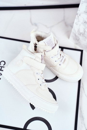 Gewärmte Sportschuhe für Kinder Big Star GG374041 in weißer Farbe 2