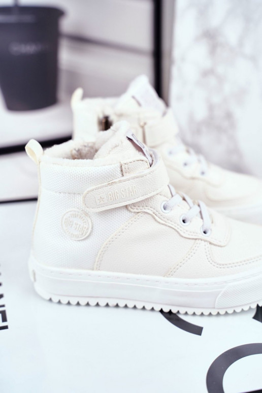Gewärmte Sportschuhe für Kinder Big Star GG374041 in weißer Farbe