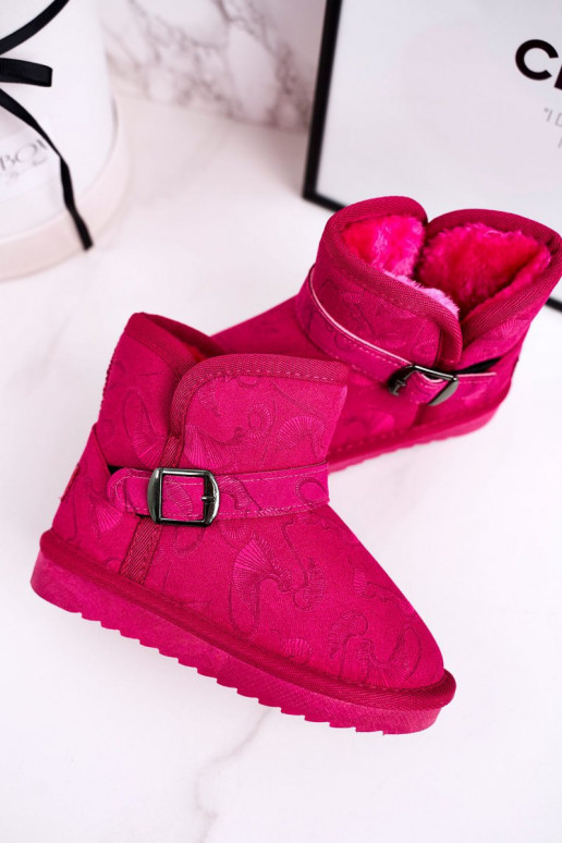 Kinder-Schneestiefel mit Fell rosa Kawai Kinder-Schneestiefel mit Fell rosa Kawai