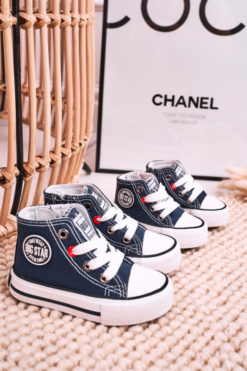 Kinder-Freizeitschuhe mit Sohle mit Reißverschluss BIG STAR HH374189 dunkelblau 2
