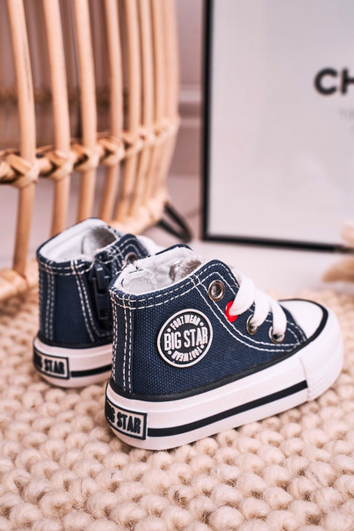 Kinder-Freizeitschuhe mit Sohle mit Reißverschluss BIG STAR HH374189 dunkelblau Kinder-Freizeitschuhe mit Sohle mit Reißverschluss BIG STAR HH374189 dunkelblau