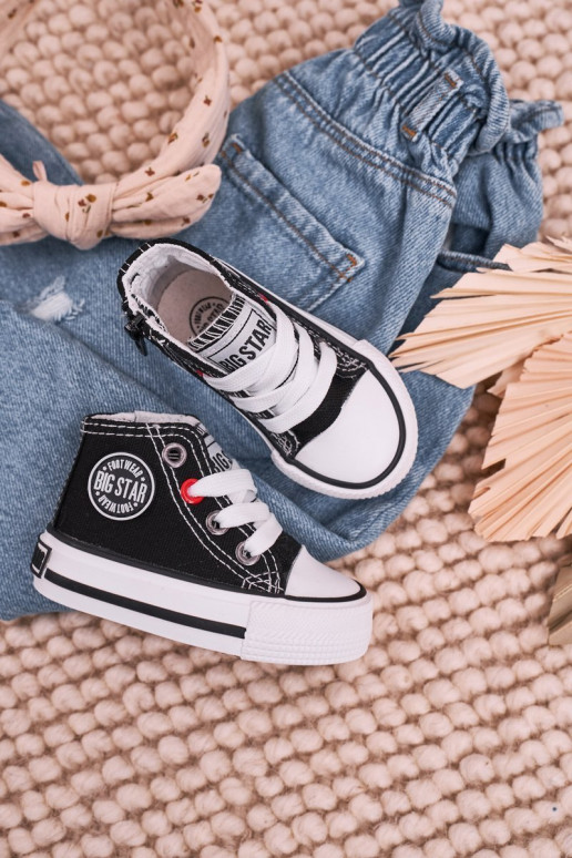 Kinder-Freizeitschuhe mit Sohlen und Reißverschlüssen BIG STAR HH374188 schwarze Farbe Kinder-Freizeitschuhe mit Sohlen und Reißverschlüssen BIG STAR HH374188 schwarze Farbe