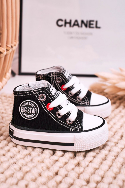 Kinder-Freizeitschuhe mit Sohlen und Reißverschlüssen BIG STAR HH374188 schwarze Farbe Kinder-Freizeitschuhe mit Sohlen und Reißverschlüssen BIG STAR HH374188 schwarze Farbe