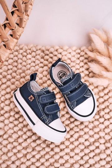 Kinder-Freizeitschuhe mit Klebeverschlüssen BIG STAR HH374201 dunkelblau 2