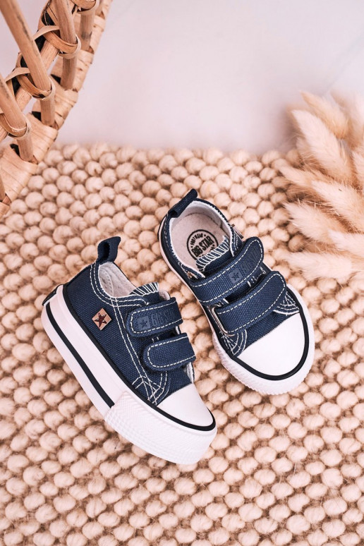 Kinder-Freizeitschuhe mit Klebeverschlüssen BIG STAR HH374201 dunkelblau