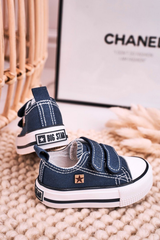 Kinder-Freizeitschuhe mit Klebeverschlüssen BIG STAR HH374201 dunkelblau Kinder-Freizeitschuhe mit Klebeverschlüssen BIG STAR HH374201 dunkelblau