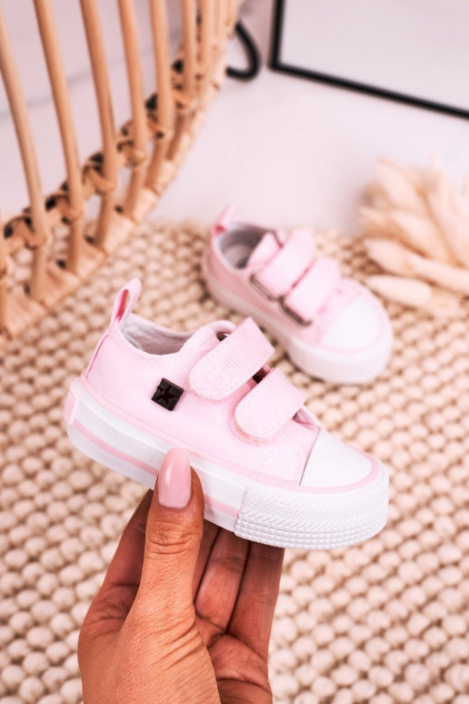 Kinder-Freizeitschuhe mit Klebeverschlüssen BIG STAR HH374203 rosa Farbe