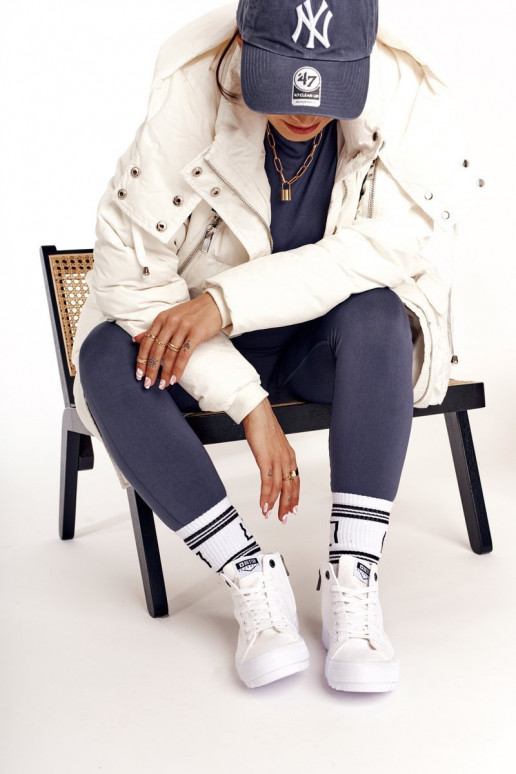 Freizeitschuhe mit Sohlen mit breiten Sohlen BIG STAR FF274241 weiße Farbe Freizeitschuhe mit Sohlen mit breiten Sohlen BIG STAR FF274241 weiße Farbe