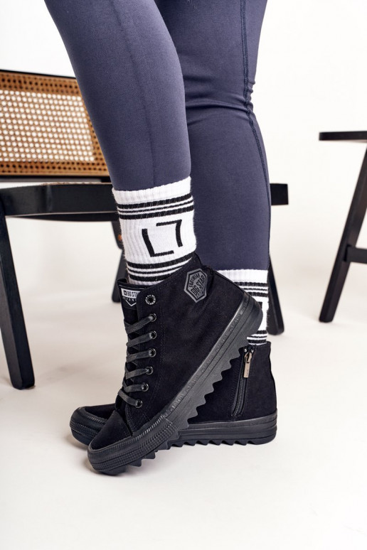 Freizeitschuhe mit Sohlen mit breiten Sohlen BIG STAR FF274244 schwarze Farbe