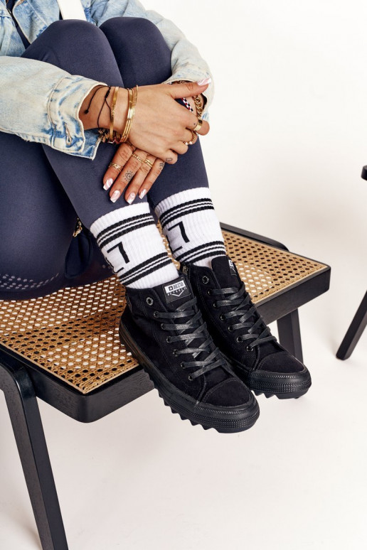 Freizeitschuhe mit Sohlen mit breiten Sohlen BIG STAR FF274244 schwarze Farbe