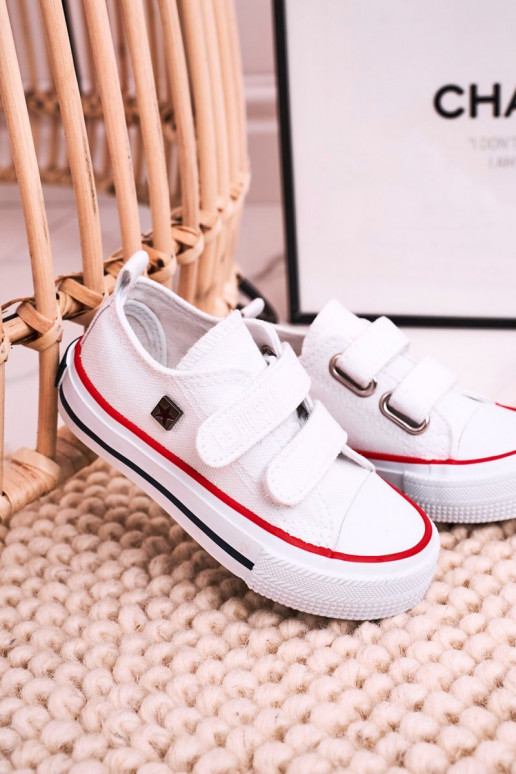 Kinder-Freizeitschuhe mit Klebeverschlüssen BIG STAR HH374199 weiße Farbe