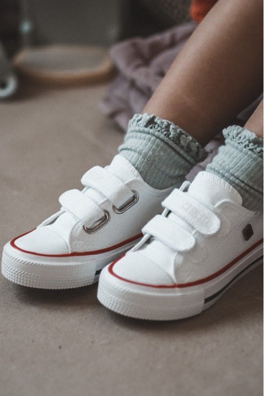 Kinder-Freizeitschuhe mit Klebeverschlüssen BIG STAR HH374199 weiße Farbe