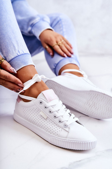 Naturleder-Sneaker BIG STAR HH274073 Weiß-rosa Farbe