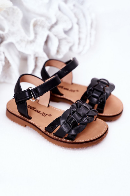 Sandalen für Kinder mit Schlangenprint in der Farbe Schwarz von Baxlee Sandalen für Kinder mit Schlangenprint in der Farbe Schwarz von Baxlee