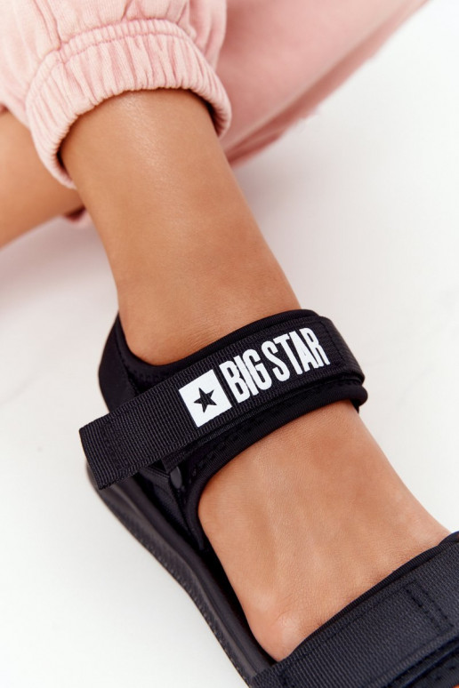 Sportliche Sandalen Big Star HH274A024 in schwarzer Farbe