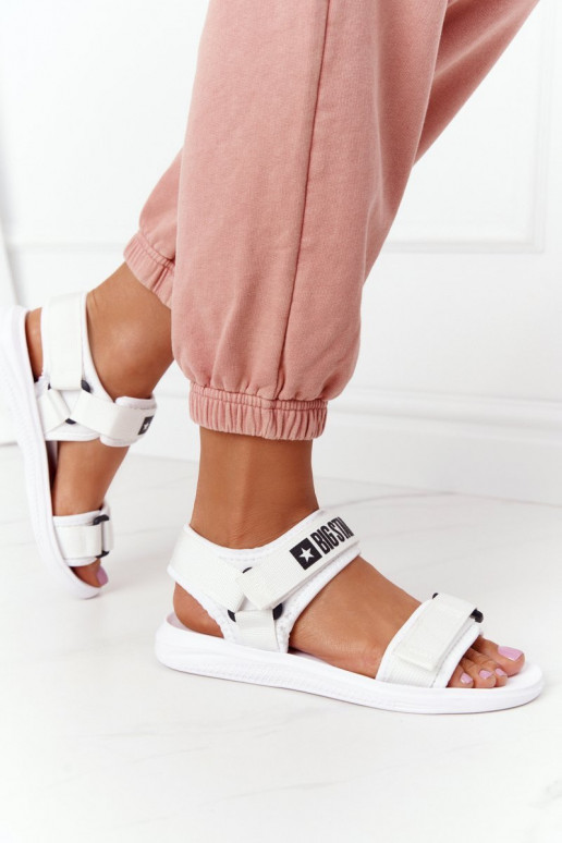 Sportliche Sandalen Big Star HH274A026 in weißer Farbe