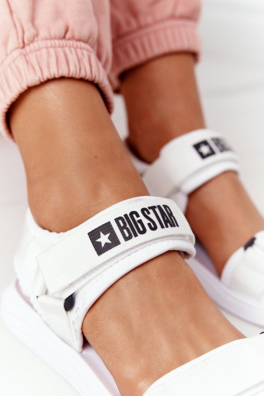 Sportliche Sandalen Big Star HH274A026 in weißer Farbe