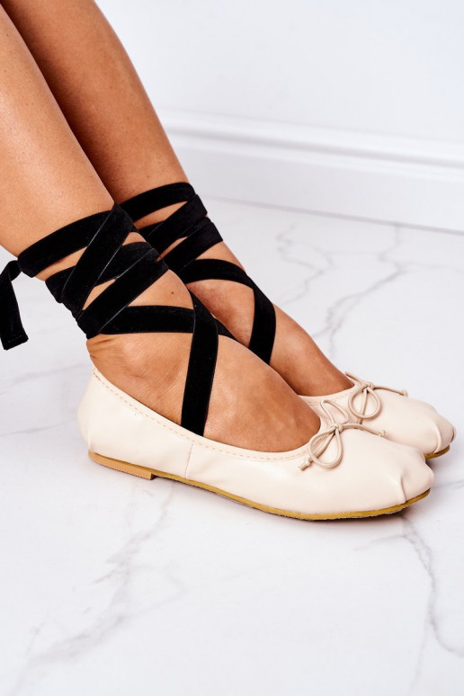 Ballerinas mit Bändern Lu Boo Nude