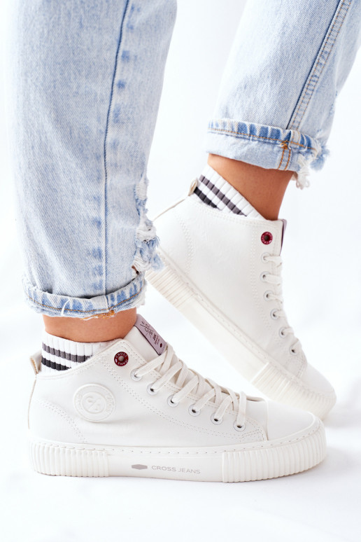Freizeitschuhe Cross Jeans weiße Farbe II2R4022 Freizeitschuhe Cross Jeans weiße Farbe II2R4022